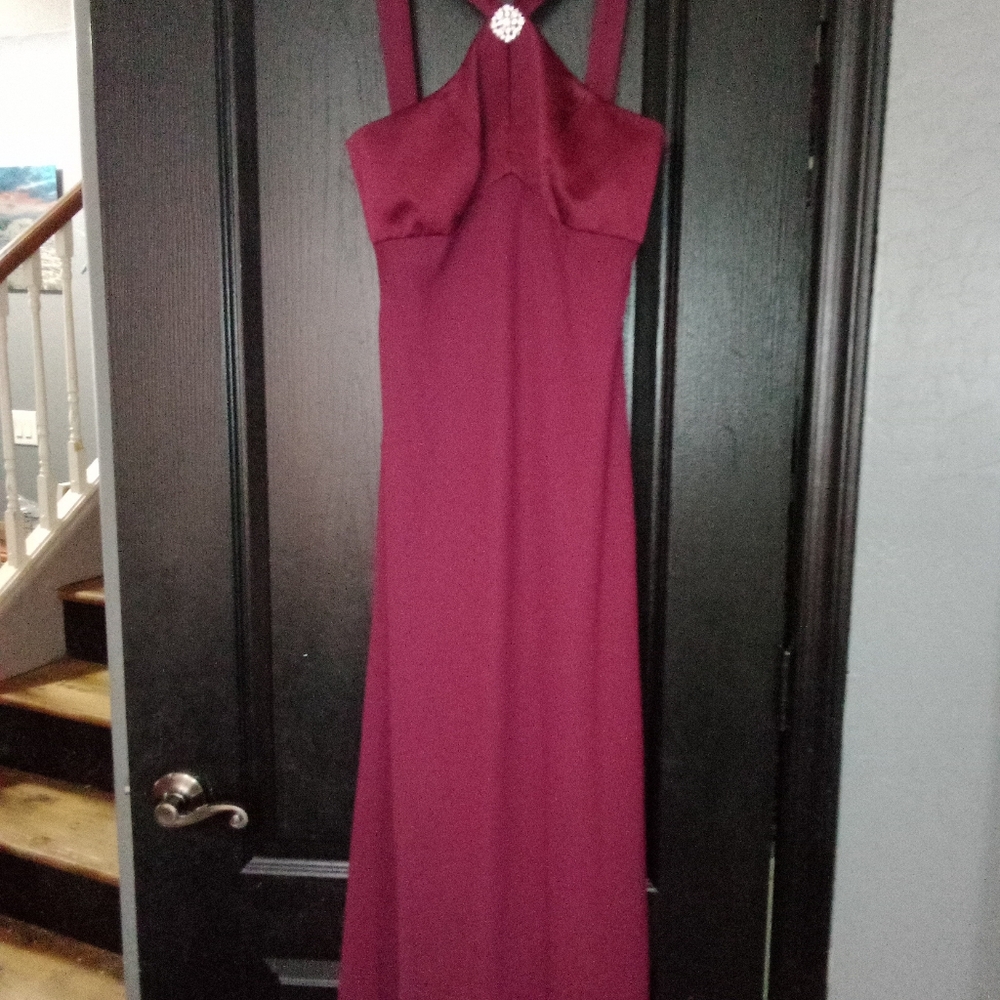 Wine Red Formal Long Prom Dress